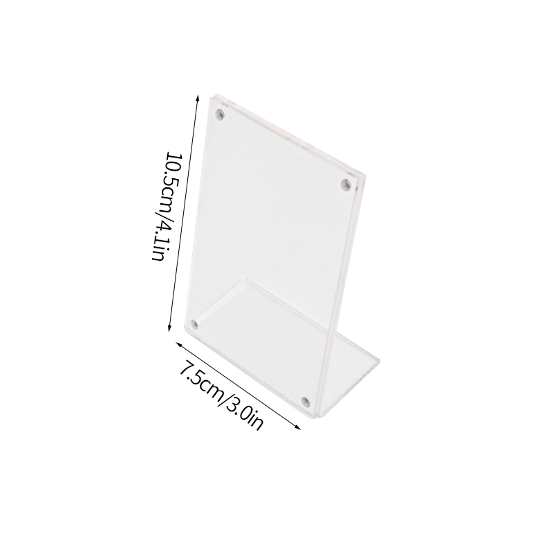 Cadre Photo en acrylique Transparent, magnétique Double face, porte-carte Photo idole, ornement de bureau, porte-carte Photo: Black