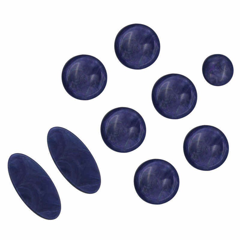 ADDFOO 9 Teile/satz Alt Tenor Sopran Saxophon Sax Schlüssel Tasten Blau & khaki Farben Einlagen Zubehör: Blau