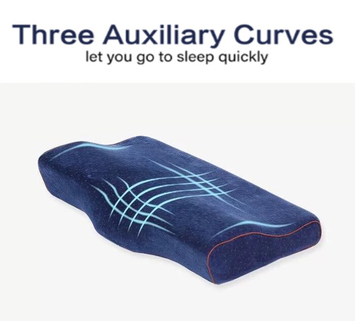 Memory Foam Pillow Neck Massage Ergonomic Curve Cervical Orthopedic Neck Bed Sleeping Head Cushion Pillow