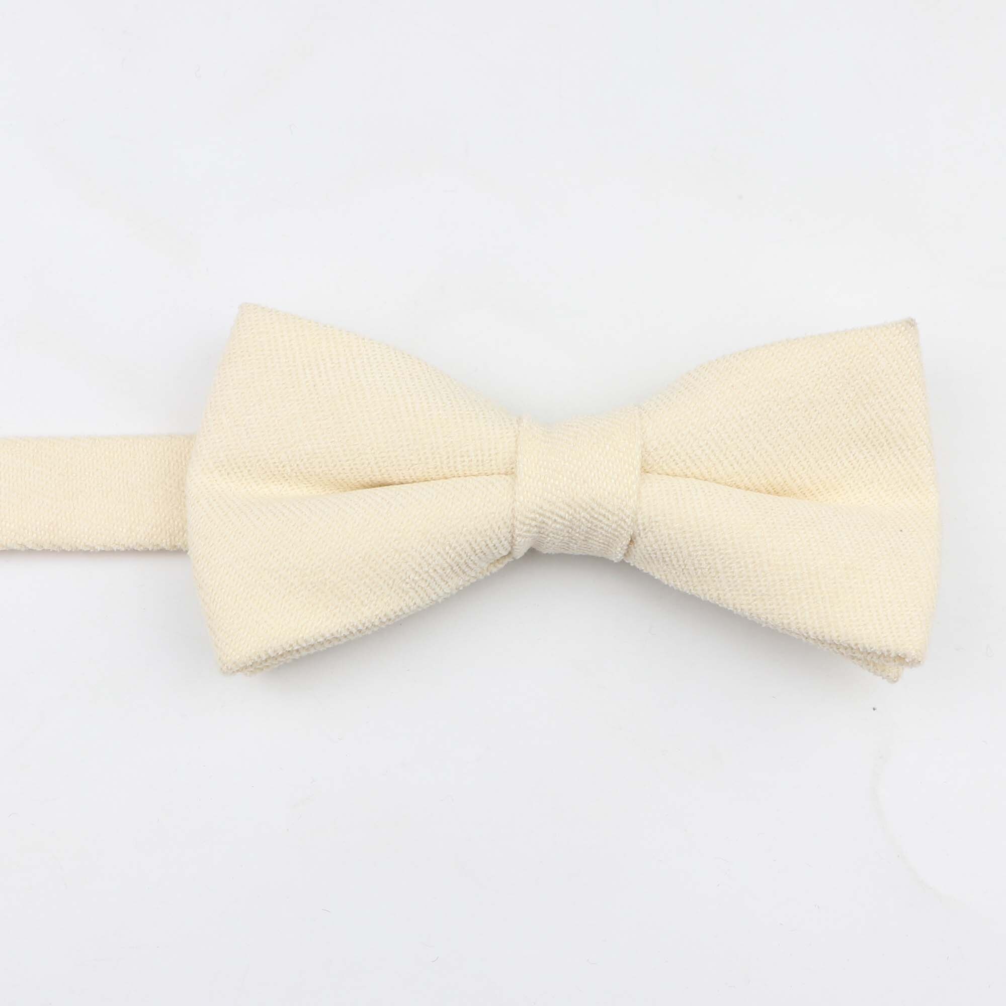 Nœud papillon en microdaim doux pour homme, couleur unie, Flexible, lisse, mat, motif décoratif, en coton: 7