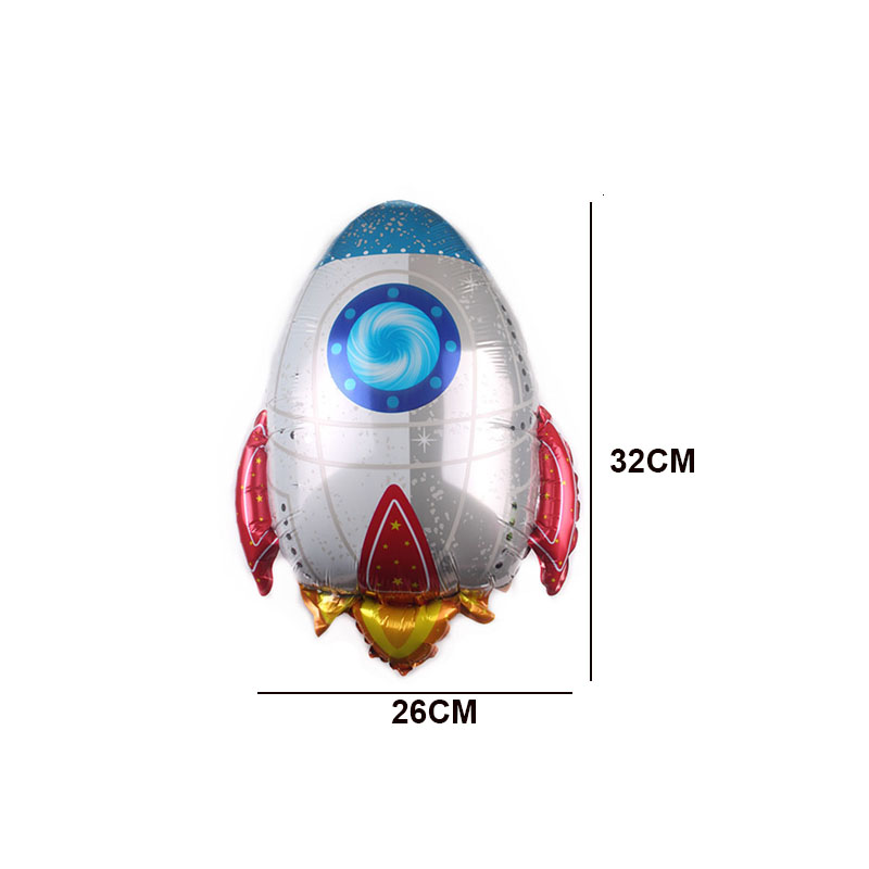 1pcs Outer Space Party Astronaut Helium Balloons Rocket Foil Balloons Galaxy Theme Party Boy Kids Birthday Party Decor Favors: 07