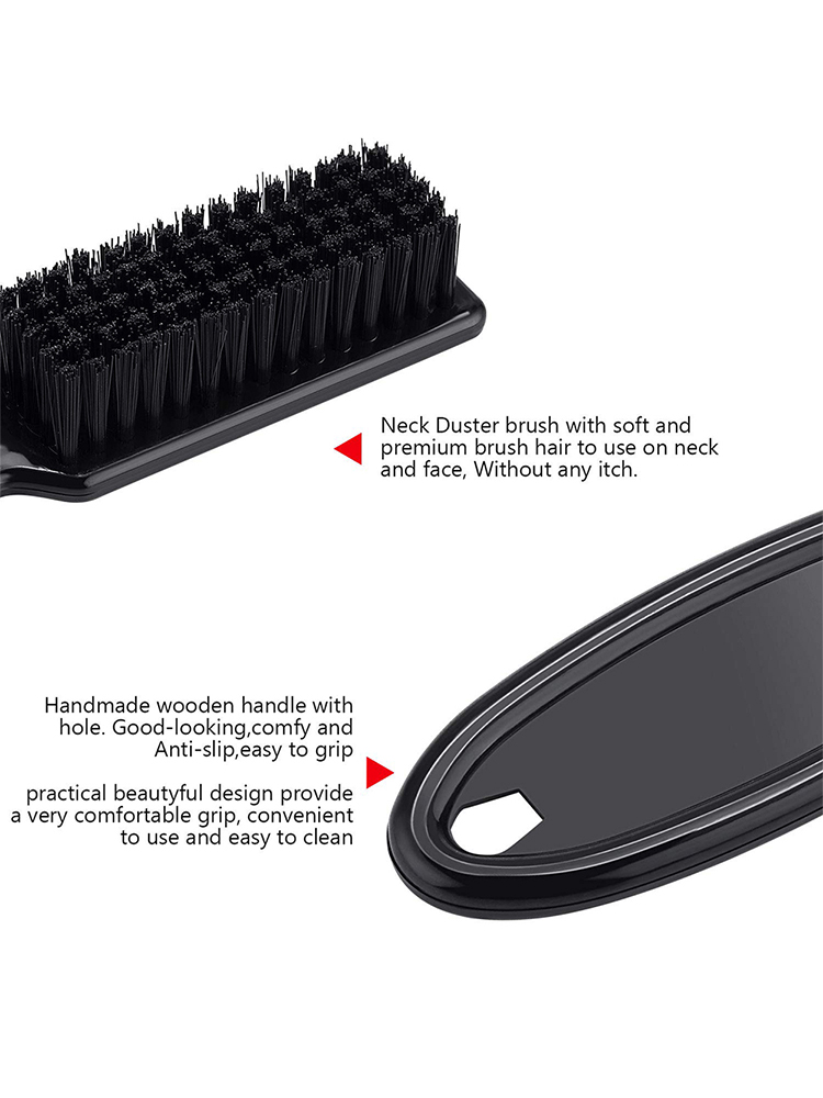 Ensemble de brosses de barbier pour hommes, plumeau pour le visage, ensemble de barbe, brosse à cheveux cassés, brosse ronde de coiffure pour le cou
