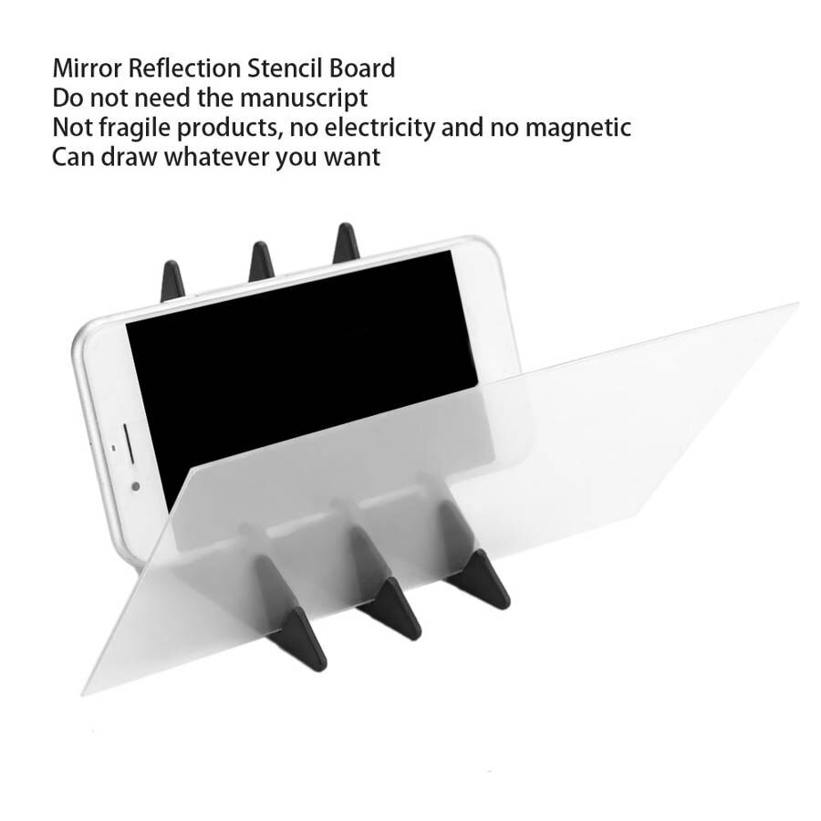 Waterproof Mirror Drawing Board Painting Writing Table Sketch Mirror Reflection Stencil Board