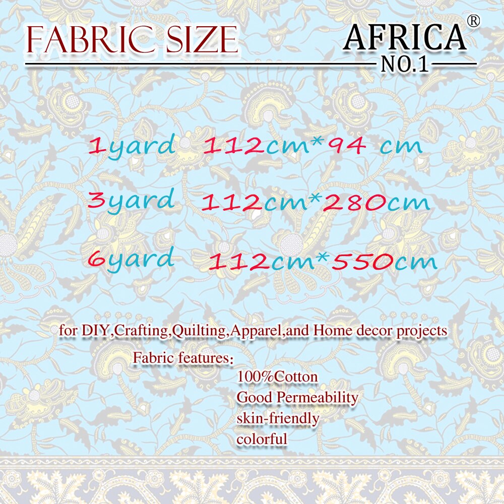 African Traditional Style Ankara Rell Wax Fabric Print Cotton Fabric for Sewing for Diy