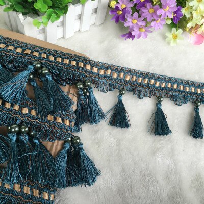 12 piha / tontti verho pitsi koriste tupsu hapsu diy helmet pallo sohva pöytäliina pitsitarvikkeet roikkuu side ompelu: 1 dee sininen