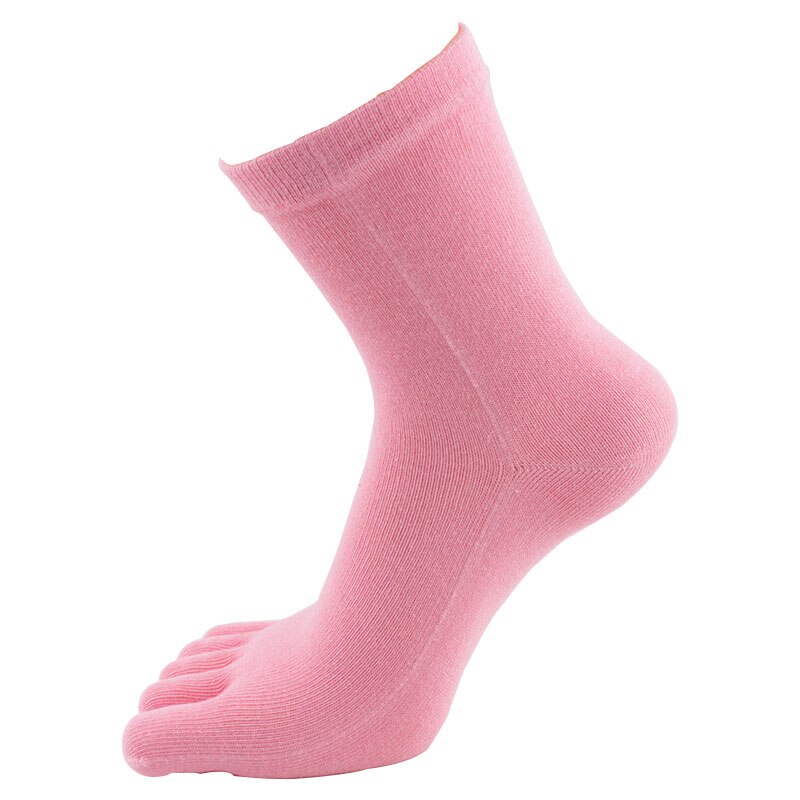 Dames multicolor teen vijfvinger sokken warmer katoenen hardloopsokken voor hardlopen en fietsen: F