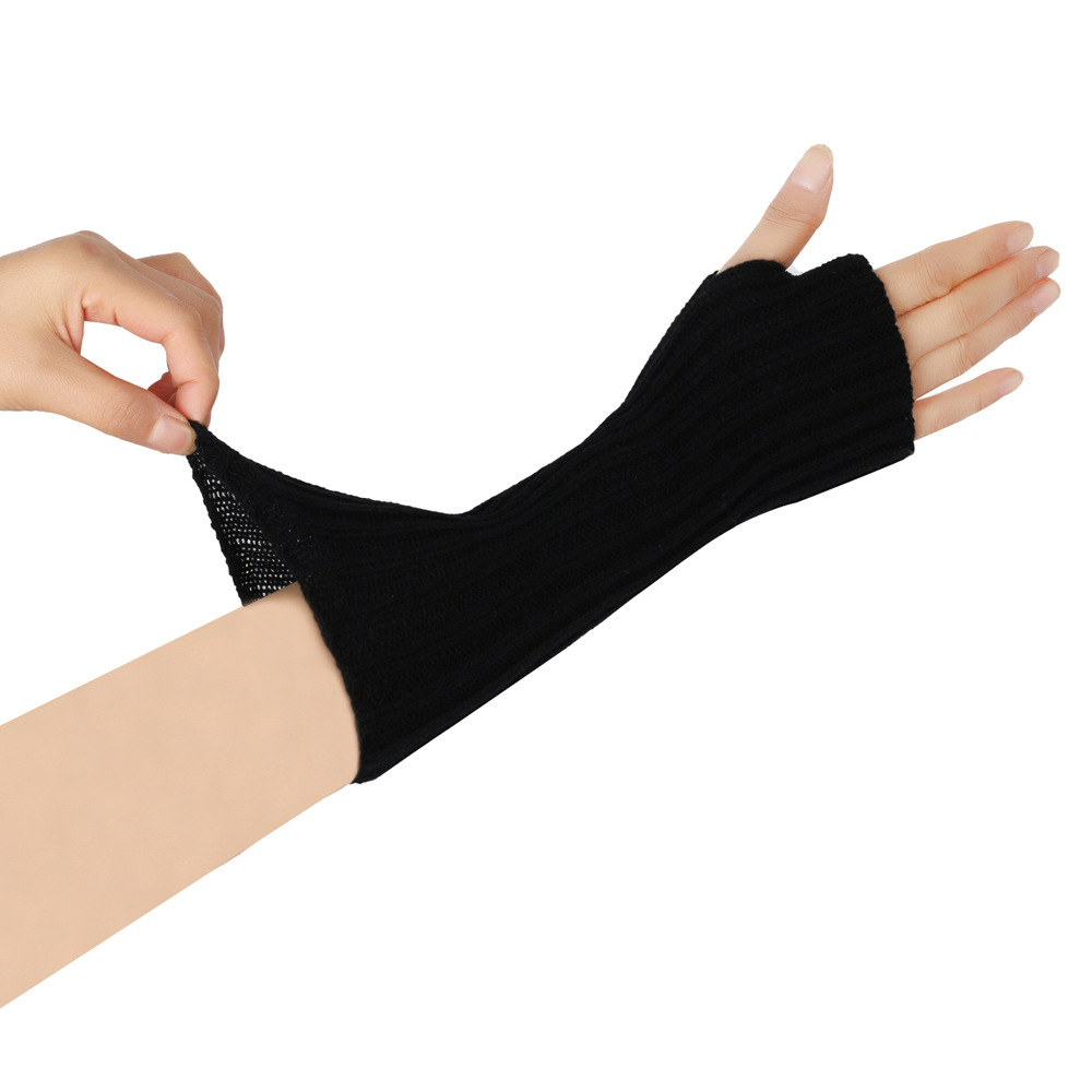 Arm Warmers Autumn Winter Cuffs Hand Sleeves Long Wool Gloves Men Women Knit Sleeves Warm Elastic Lady Sexy
