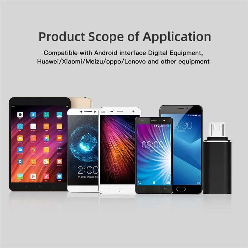 Connettore adattatore USB da tipo C a Micro USB Android per tablet telefono Convertitore da micro USB maschio a tipo C femmina per Xiaomi Huawei