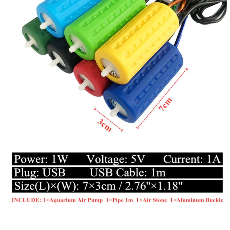 Aquarium Luchtpomp Fish Tank Draagbare Usb Aquarium Aquarium Zuurstof Luchtpomp Mini Mute Energiebesparende Compressor Enkele Outlet