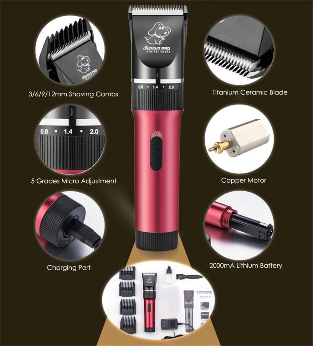 Electric Pet Dog Hair Clippers Dogs Fur Trimmer Gr... – Grandado