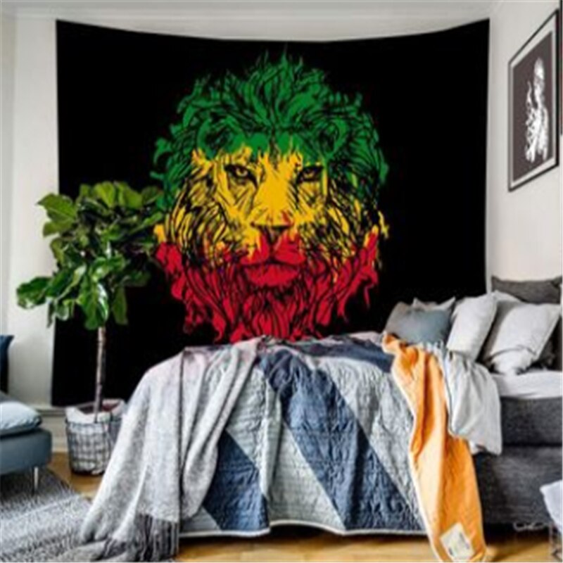 Tapestry Wall Hanging Bohemian Skull Lion Moon Dreamcatcher Decorative Tapestry Living Room Bedroom: 14