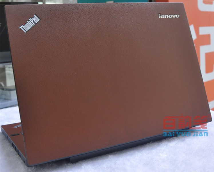 Laptop Carbon fiber Vinyl Skin Sticker Cover For Lenovo ThinkPad X1 Yoga 4th Gen release: Brown Leather