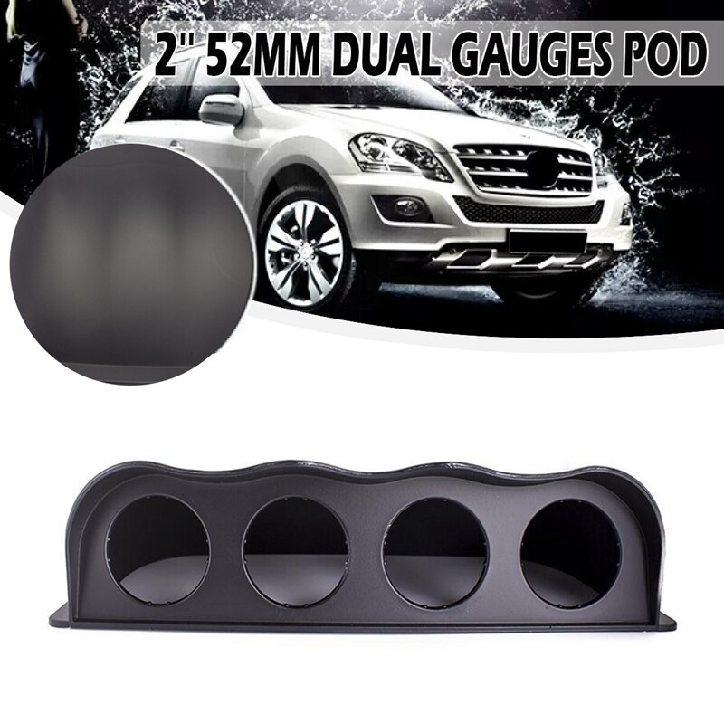 AU05 -2Inch 52mm Car Dash Gauge Meter Pod 4 Hole Dashboard Mount Holder Black: Default Title
