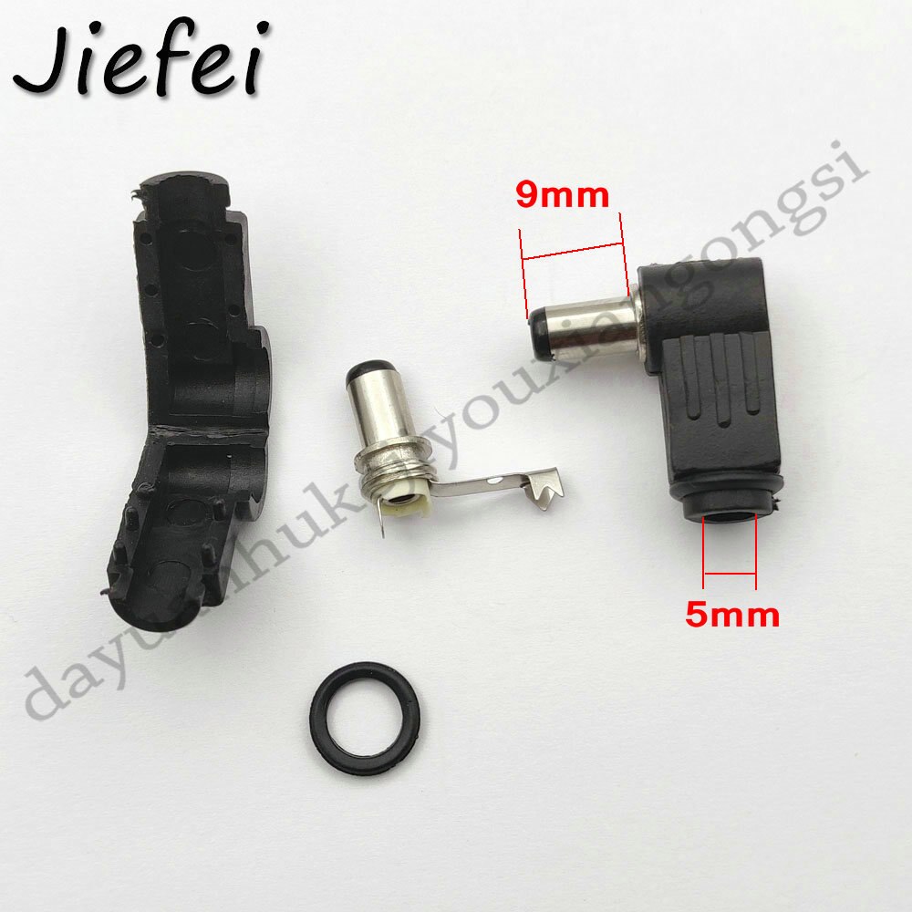 5.5mm * 2.5mm / 2.1mm dc strøm hannplugg jack-adapter rett / rett vinkel 90 gradere kontakt hannplugg 5.5*2.5mm / 2.1mm