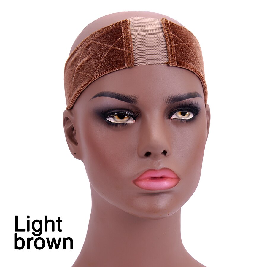 Alileader doux Velcro perruque poignée bande forte Fix bandeau antidérapant perruque poignée pour perruques Profession perruque accessoires Beige Grip: light brown