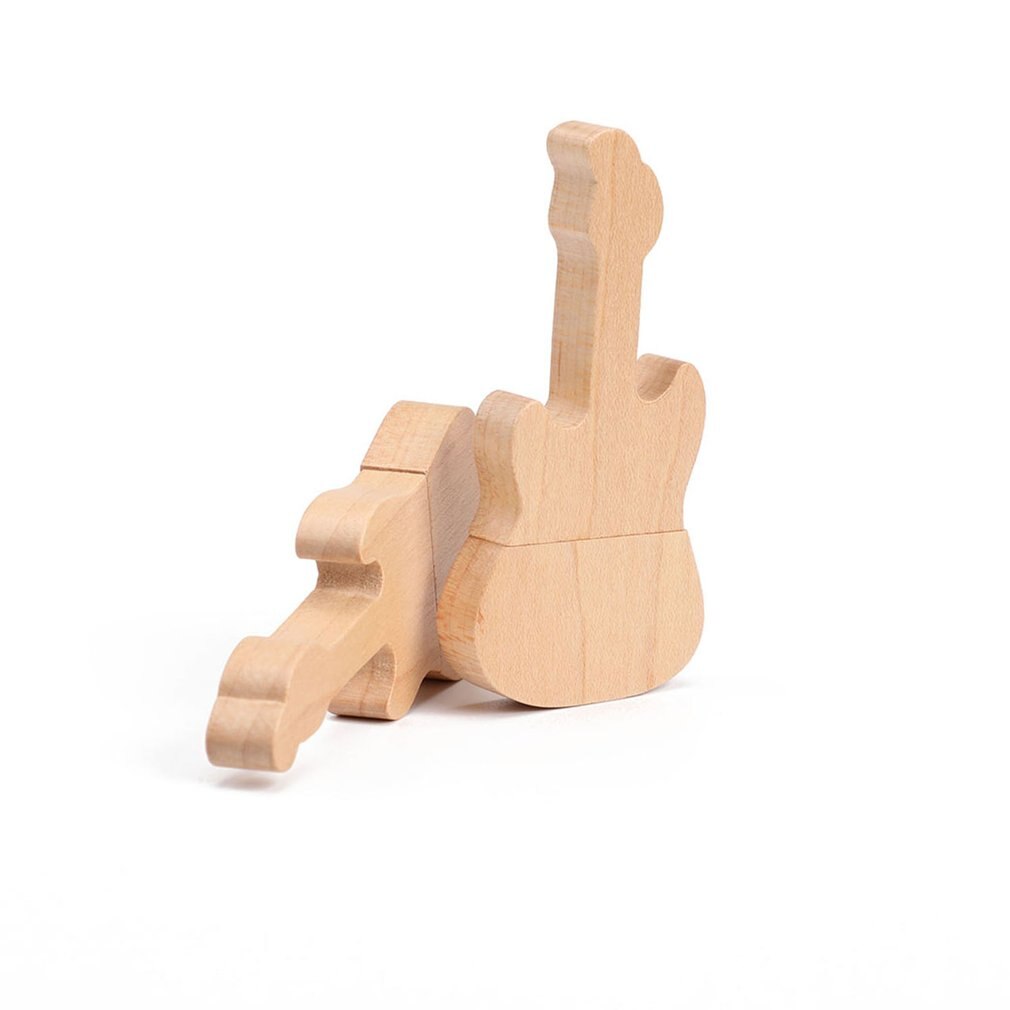 Maple Wood Flash Drive Guitar Shaped USB Pen Drive Mini Portable External Memory Stick for Laptops PC Notebook