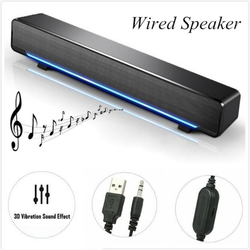 Bedrade Computer Audio Desktop Speaker Subwoofer Home Notebook Multimedia Stereo Bass Surround Kleine Luidspreker Voor Pc Laptop