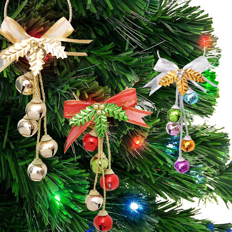 1pc jule hængende ornament sløjfe indretning hængende klokke hængende dekoration fest indretning tilbehør til hjemmet butik