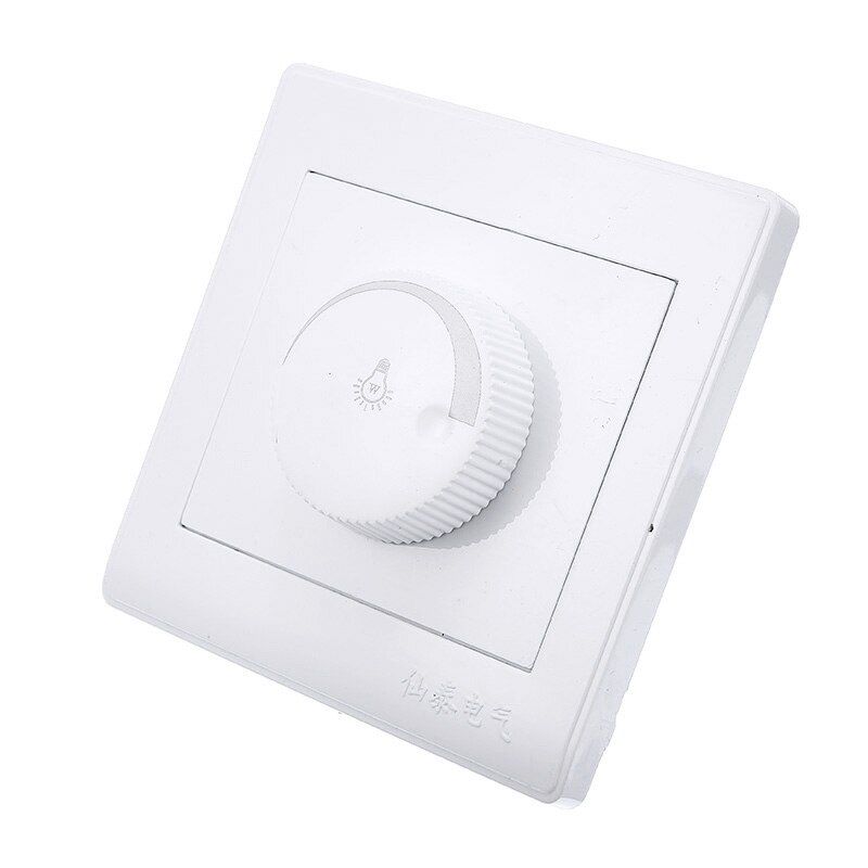 Mayitr 1pc White Waterproof LED Dimmer Double Light Switch Household 220V-250V Adjustable Brightness Controller
