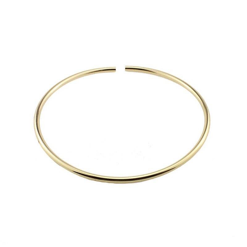 FlüGel yuk tak Klassische Hals Drehmomente Halskette Einfachen Rund Farbe Gold Halskette Für Frauen Sonderangebot