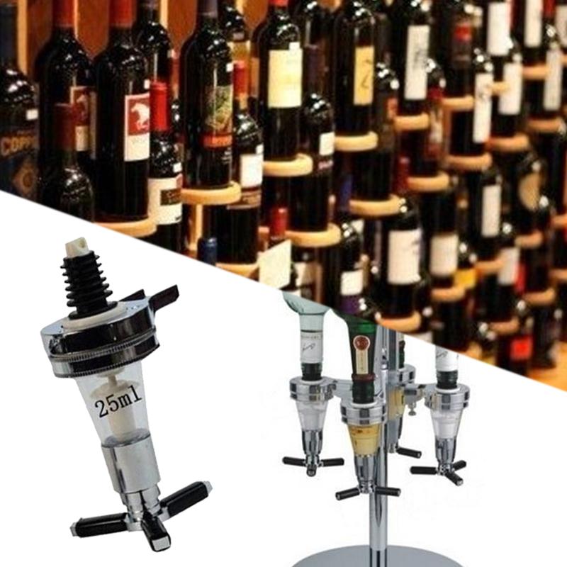 Dosificador de vino vertedor de botella de licor de 25 ml/30 ml/45 ml montado en la pared para bebidas, zumos, bebidas, cerveza, licor, tapón de boquilla para whisky