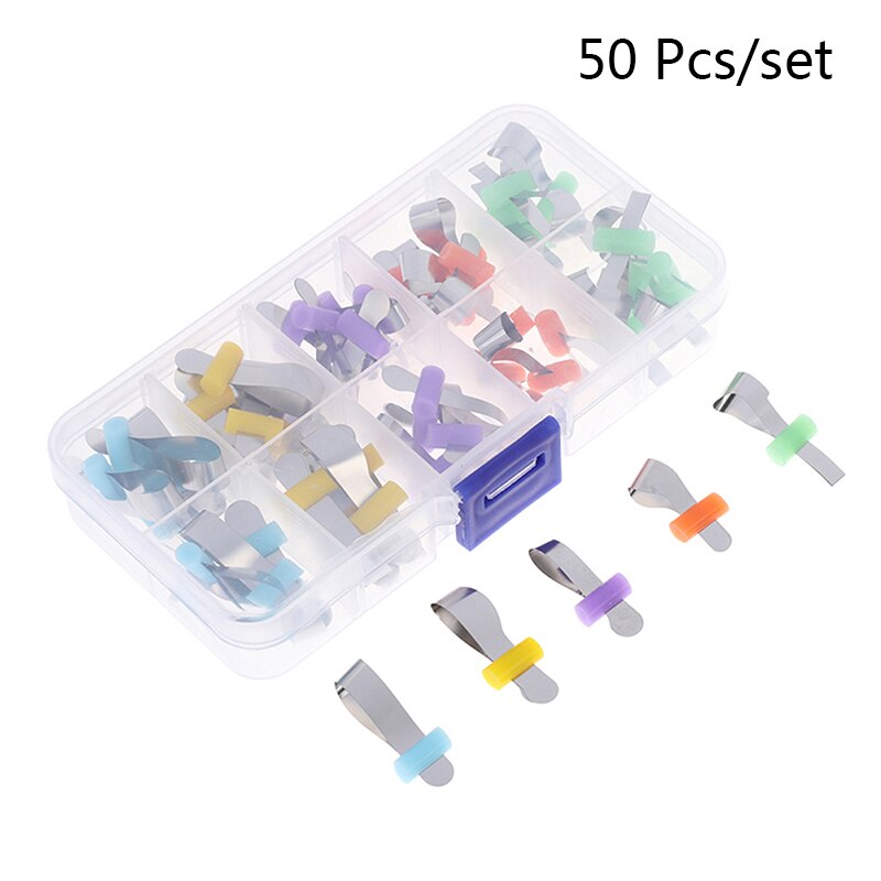 50 Pcs Metal Matrix Bands Retainerless Automatrix Sectional Contoured Matrices