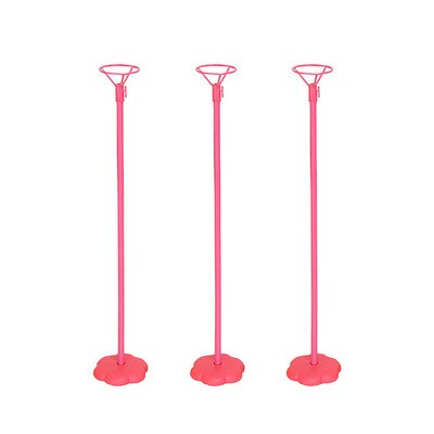 1 stk farve fødselsdag ballon stativ stick diy enhjørning fest dekoration latex balloner bord flydende bogstav ballon støtte stang: 5pc 45cm lyserød
