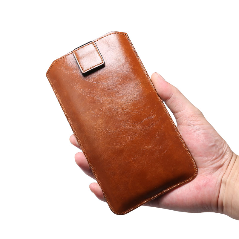 Universal- PU Leder praktisch Tasche Für Samsung S20 Ultra Hinweis 20 S10 S9 S8 Plus A50S fallen Gürtel tasche telefon Beutel Tasche Handtasche: 6.7-6.9 Zoll / Dunkelbraun