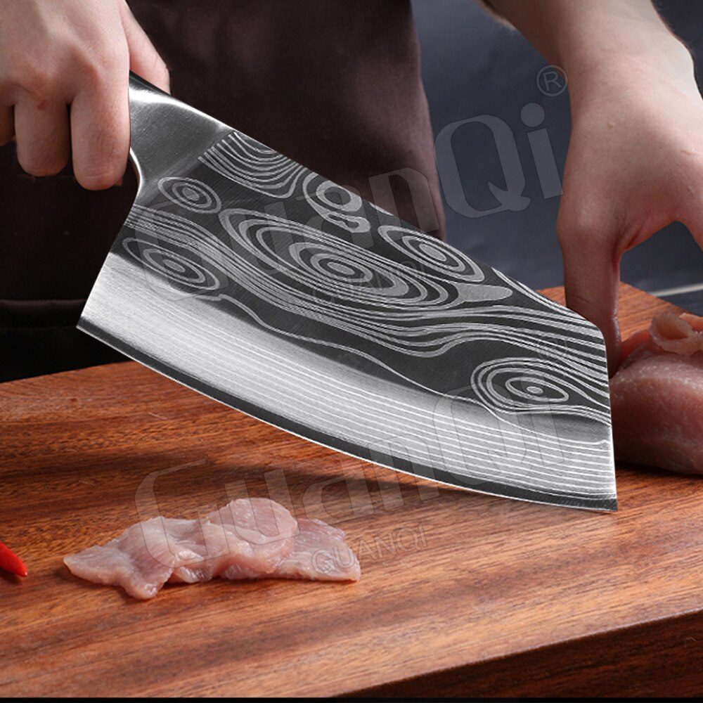 Kitchen Knives Razor Sharp Slicing Meat Chopping Knife Butcher Knife 5Cr15 Stainless Steel Cleaver Traditional Cooking Knives