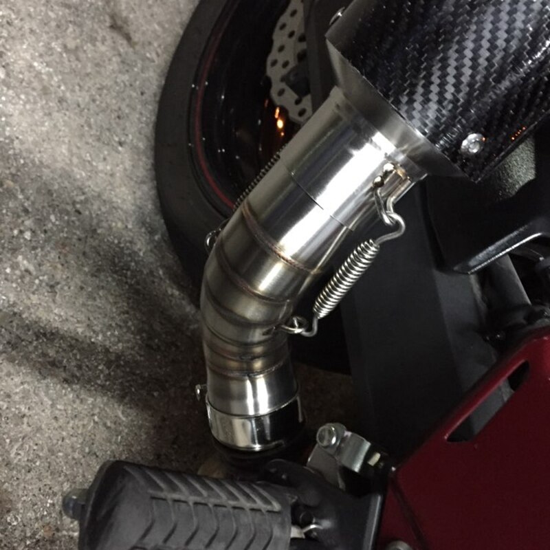 Motorcycle Motorbike Middle Exhaust Middle Mid Link Pipe Connector for Kawasaki Z900 Without Exhaust Muffler