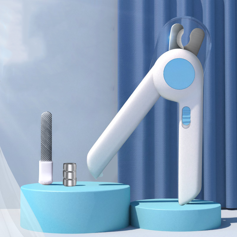 Kat negleklipper saks led lys kæledyr hunde negle tå saks killing hvalp klo negleklipper katte pleje rengøringsmidler: Blå