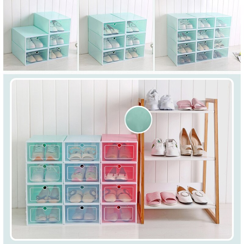 Schoenen Doos Verdikte Lade Case Plastic Schoen Dozen Stapelbaar Organizer Schoenendoos