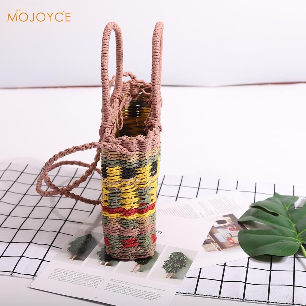 Dames handtassen van stro, zomer strandmand, schoudertas, crossbody, handgreep, strandtas