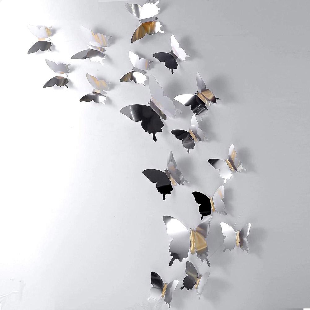 12Pcs 3D Vlinders Muursticker Verwijderbare Vlinder Muurstickers Vlinder Muurschildering Voor Thuis Slaapkamer Woonkamer Decoratie