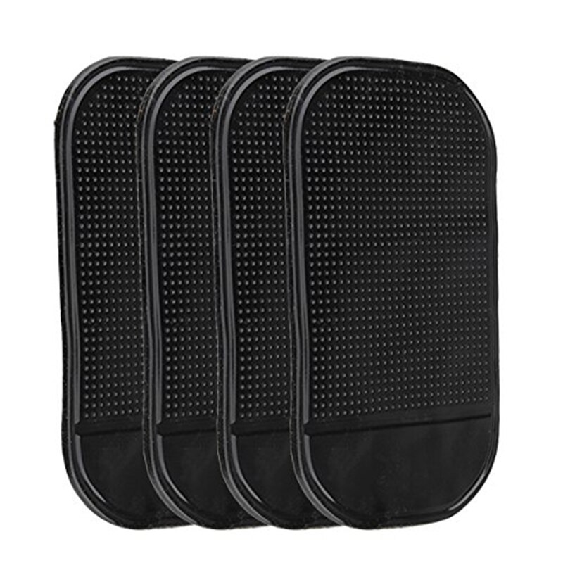 4 Stuks Zwart Ic Sticky Pad Anti Slip Mat Dashboard Voor Mobiele Telefoon