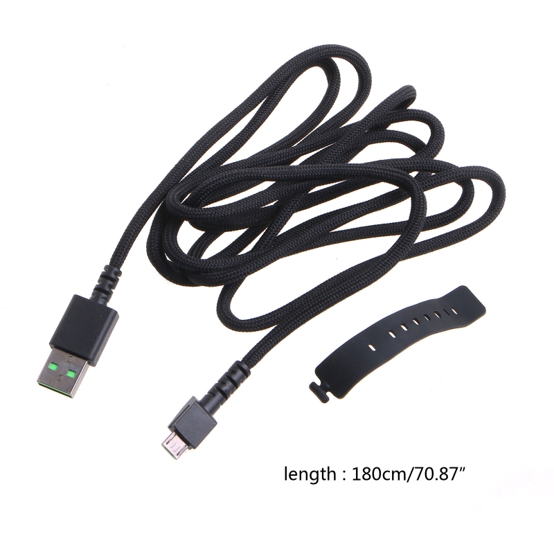 1.8m Mouse Lines Replacement Durable PVC USB Mouse Cable Compatible with Razer- Viper Ultimate Basilisk Ultimate