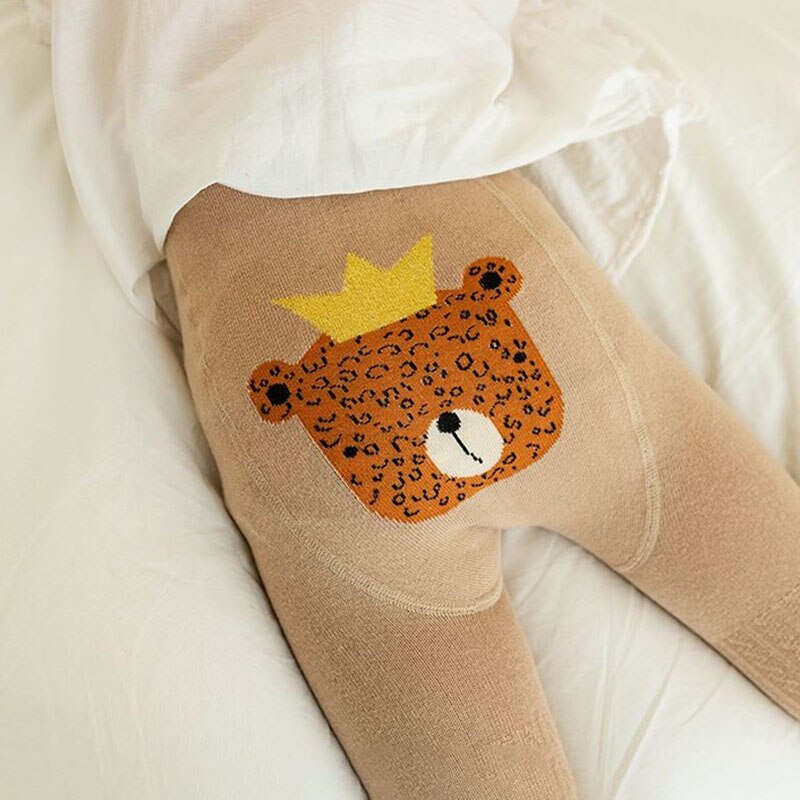 Meias infantis estampadas para meninas, meias de meia-calça com estampa de desenho de animal para bebês e crianças primavera outono