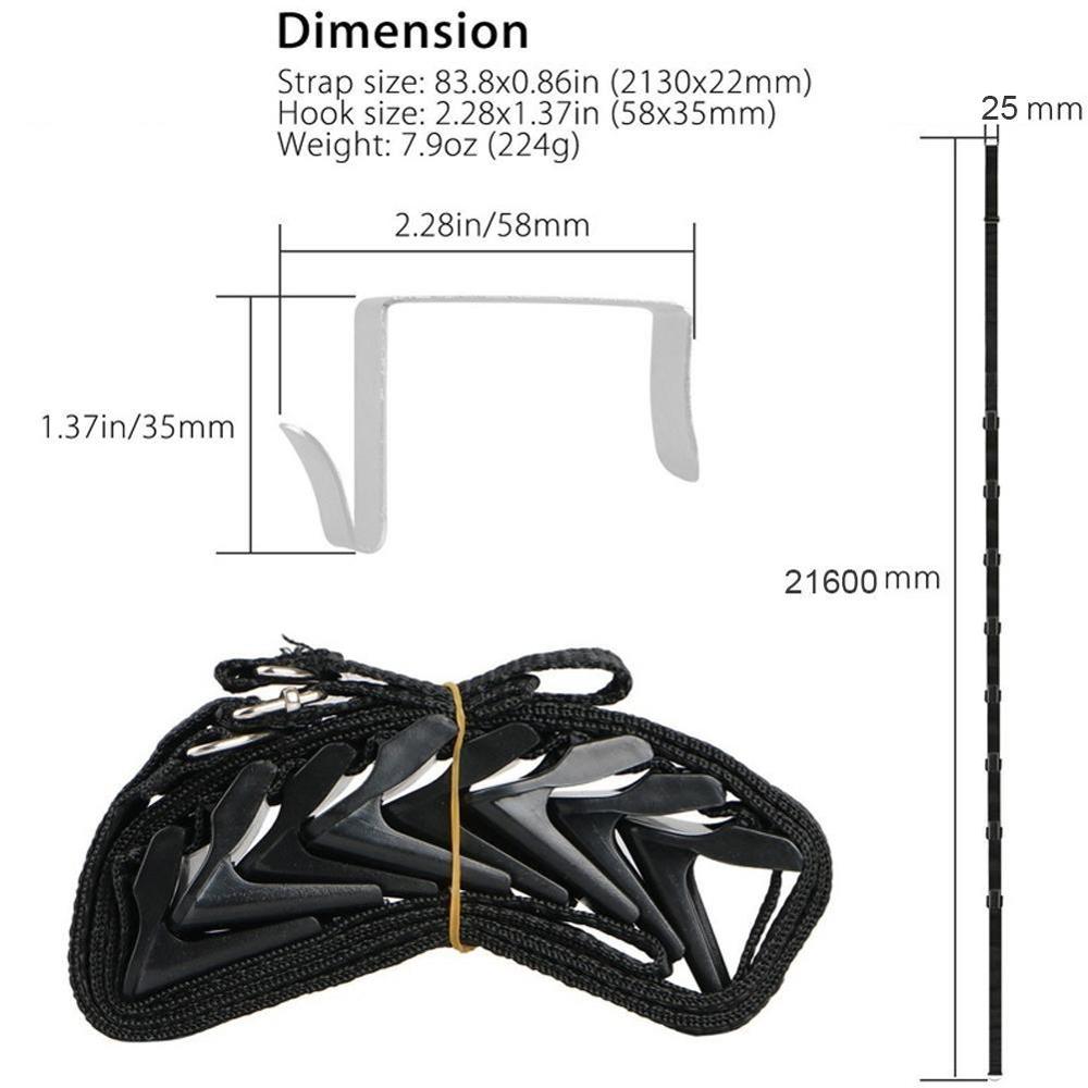 Straps Hanger Adjustable Over Door Hat Bag Rack Hooks Clothes Holder 8 Organizer P5Q7