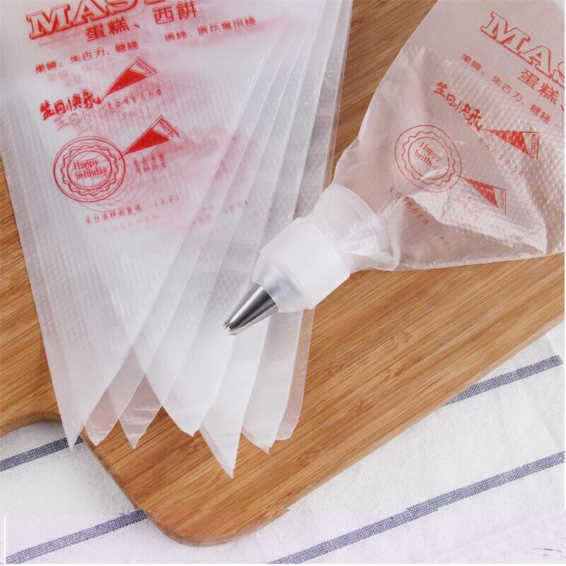 Lote de 20 unidades de bolsas para decoración de pasteles, manga pastelera desechable, boquilla de escarcha, bolsa ecológica para decoración de postres, herramientas de pastelería