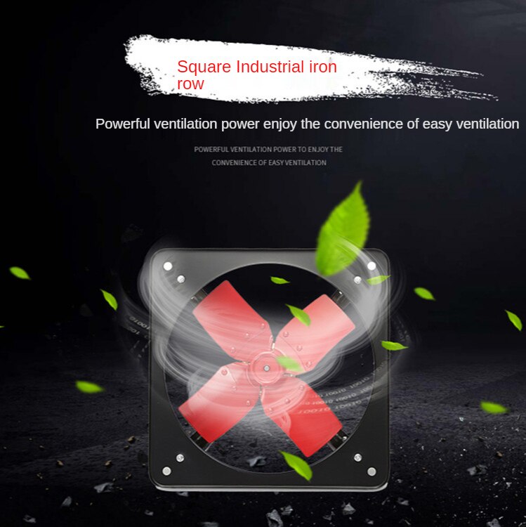 8/10 ''Uitlaat Ventilator Muur Ventilator Lucht Ventilator Industriële Duct Krachtige Ventilator Venster Ventilatie Voor Keuken Metalen Extractor