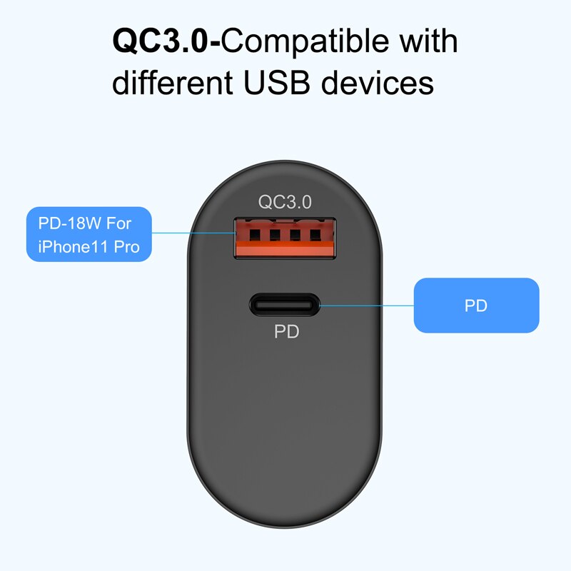 Lovebay dupla usb carregador qc3.0 3a pd rápido carregador ue eua tablet parede adaptador do telefone móvel para iphone 11 xs max samsung xiaomi