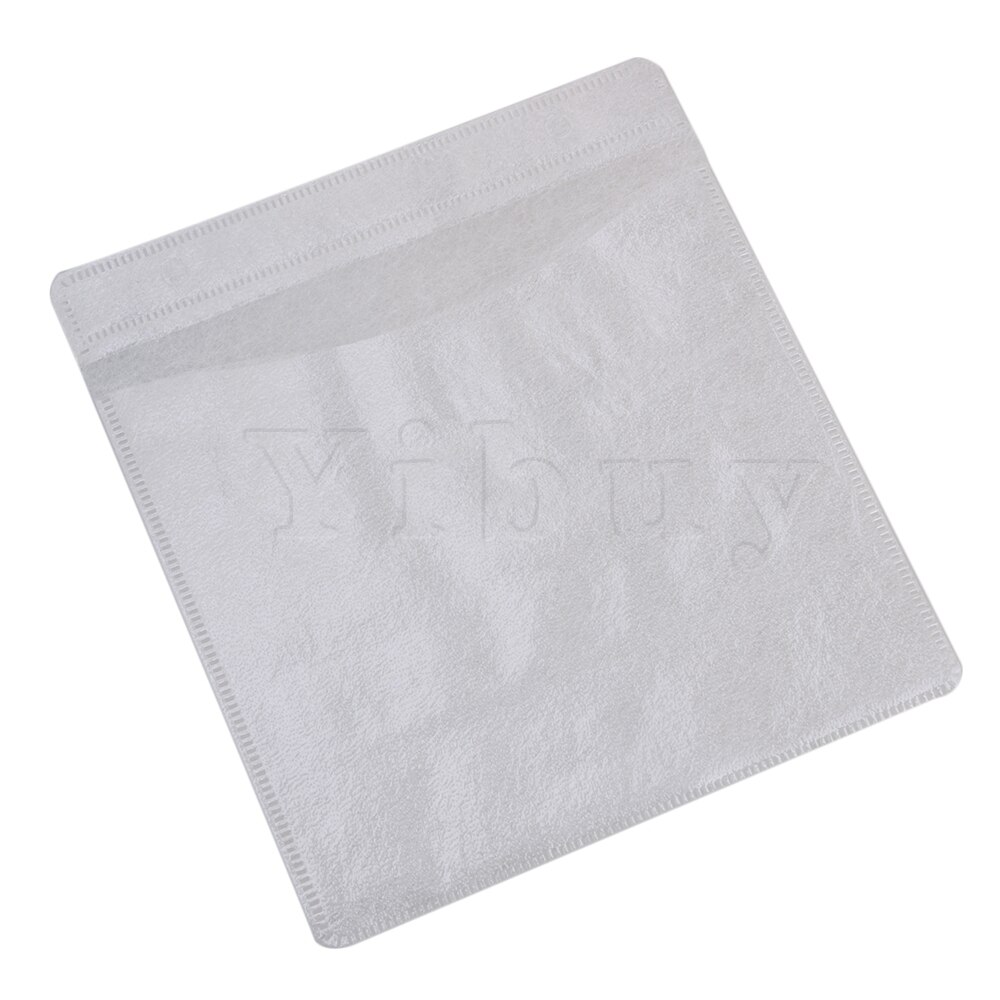 Yibuy14x13cm White Plastic OPP Double-sided CD DVD Holder Sleeves Set of 500