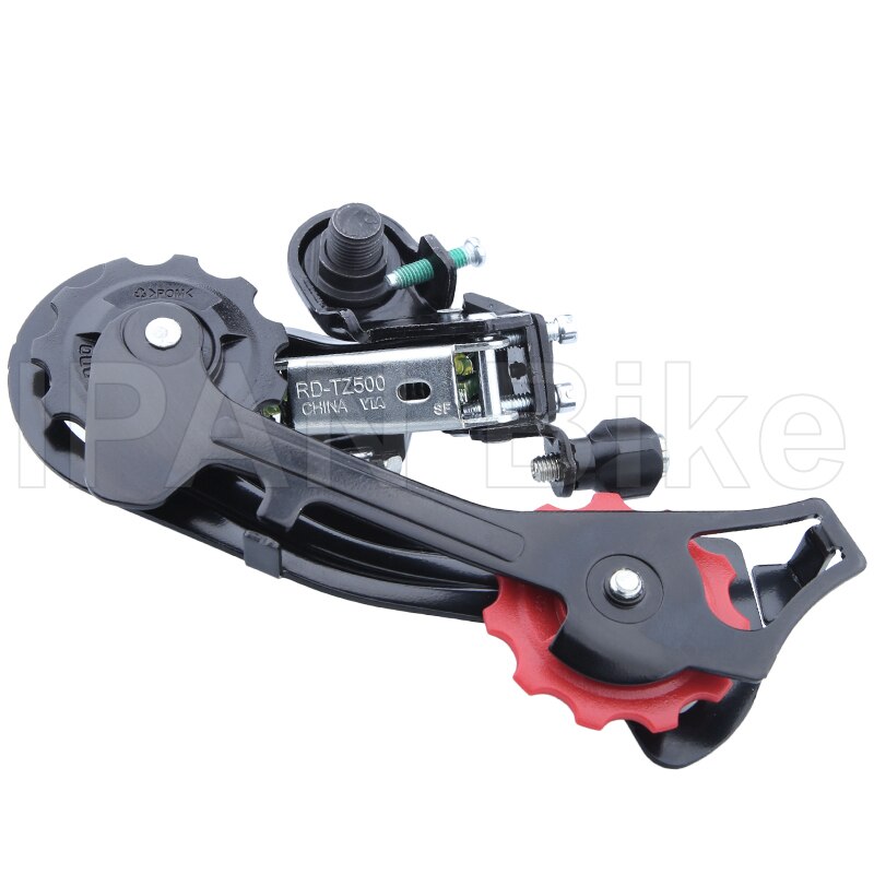 SHIMANO Tourney TZ500 - Deragliatore Posteriore A Gabbia Lunga 6/7 Velocità, Con Gancio Telaio Integrato