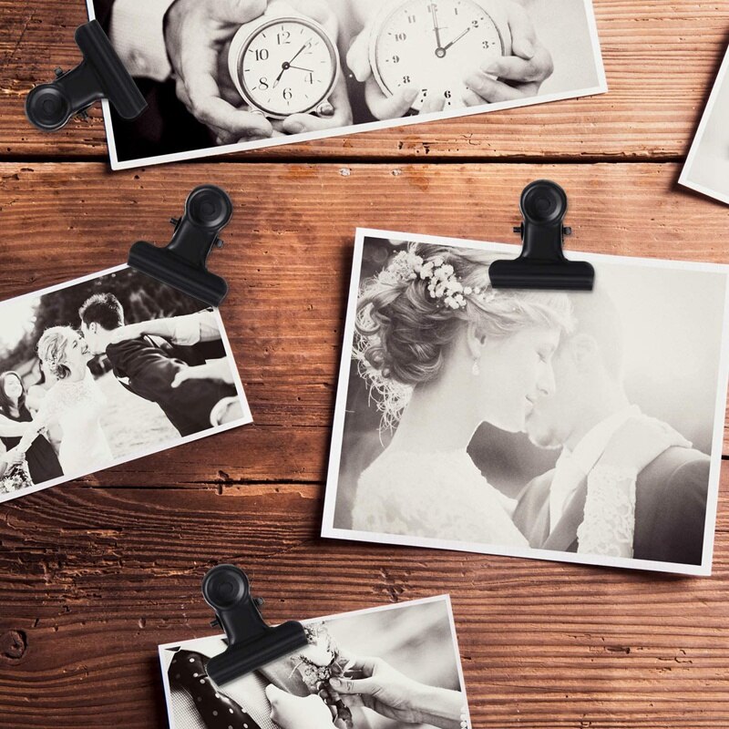 30Pcs Black Push Pins Clips with Thumb Tacks Set for School Artworks Projects on Cork Board Photos on Bulletin