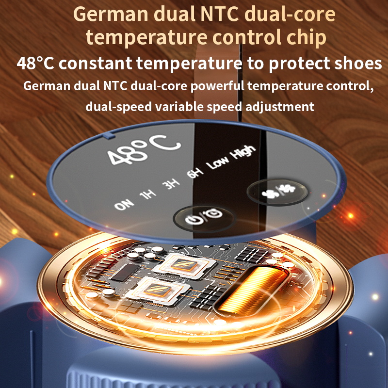 Intelligenter Timer, Schuhtrockner, faltbarer Schuhwärmer für den Haushalt, 2 Paar Schuhe trocknen, konstante Temperatur, Stiefeltrockner, UV-Sterilisation