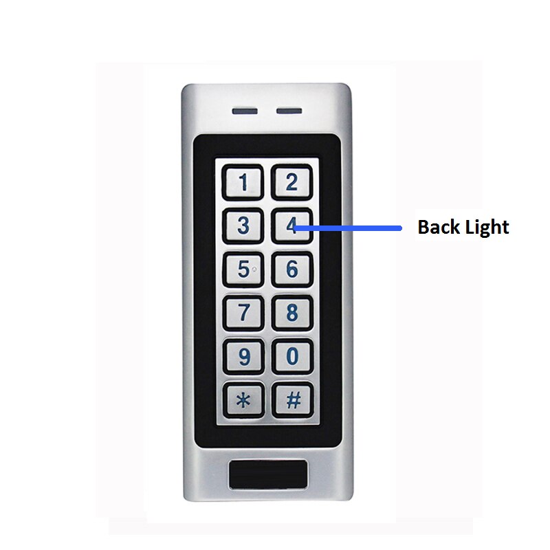 Dual relay Access Control gate opener door lock Keypad RFID Reader controller125KHz Metal Indoor Outdoor