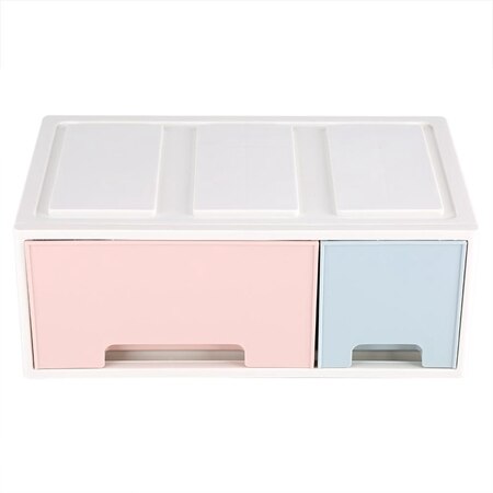 Desktop opbevaringsboks makeup organizer beholder med skuffer smykkeholder plast make up box kabinetter smykke opbevaringsboks