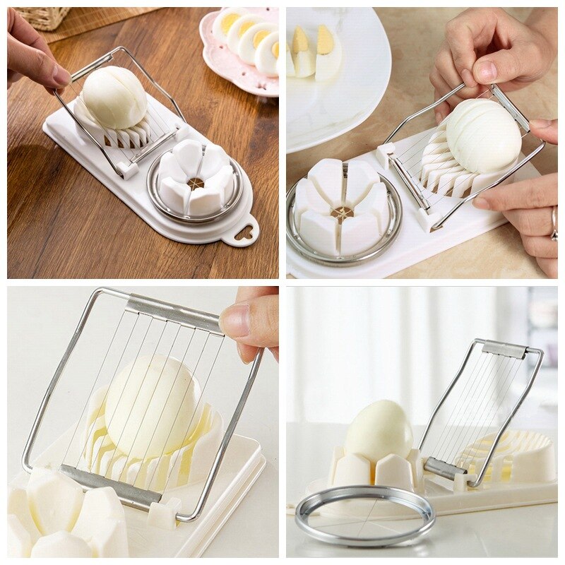 Vieruodis Egg Cutter Multifunctionele Fruit Slicer Gekookt Ei Slicer Sectie Cutter Mold Flower Edges Gadgets Keuken Benodigdheden