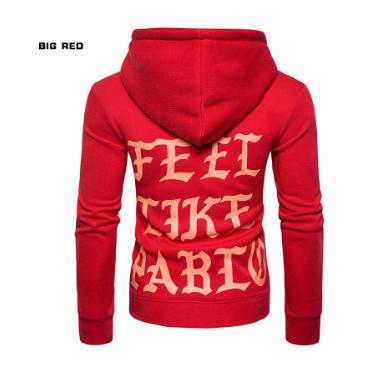 Quente 2021 inverno ao ar livre antumn concisa letras impressão jogging roupas esportivas de manga comprida jaqueta velo hoodies camisola: L / Vermelho