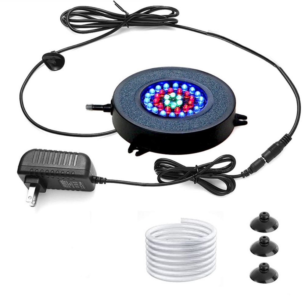 Ip68 Waterdicht Rgb Led Onderwater Licht 36Leds Dc 12V Aquascaping Zuurstofrijke Bellenlamp 21K 24K 40K Afstandsbediening: WHITE / eu-stekker